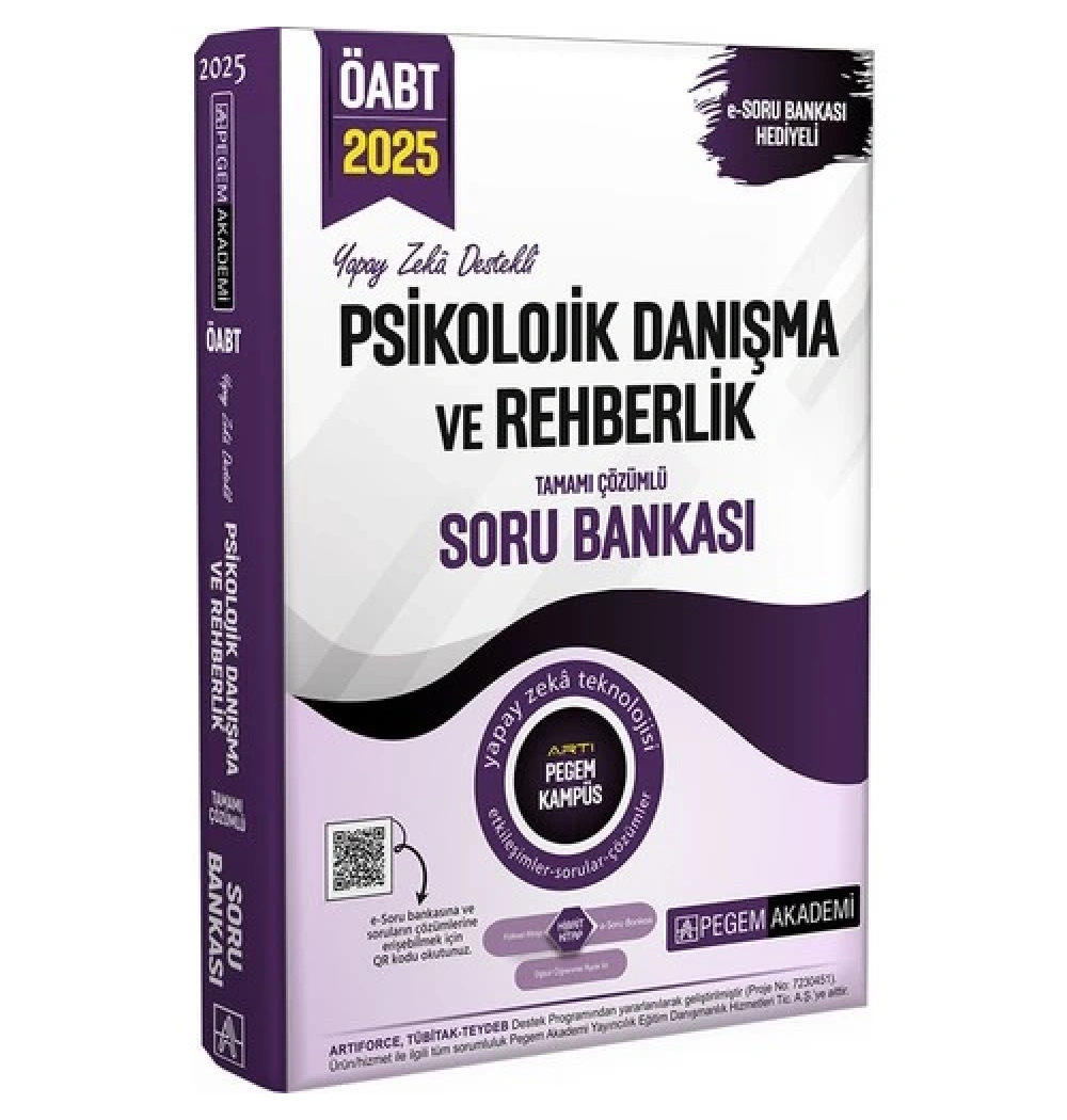 Pegem 2025 Meb-Ags Öabt Psikolojik Danişma Rehberlik Çözümlü Soru Bankası