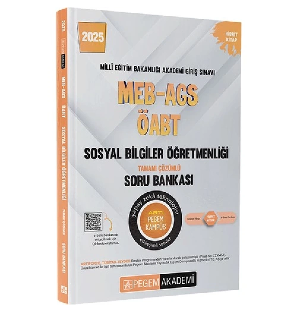 Pegem 2025 Meb-Ags Öabt Sosyal Bilgiler Öğretmenliği Çözümlü Soru Bankası