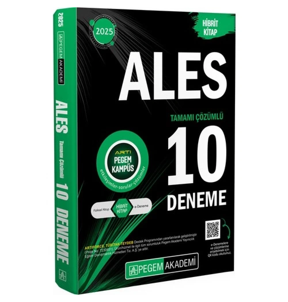 Pegem 2025 Ales Çözümlü 10 Deneme Hibrit Kitap