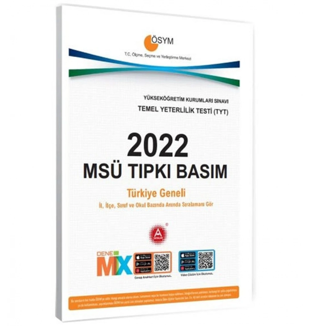 2022 Msü Tıpkı Basim A Yayınları