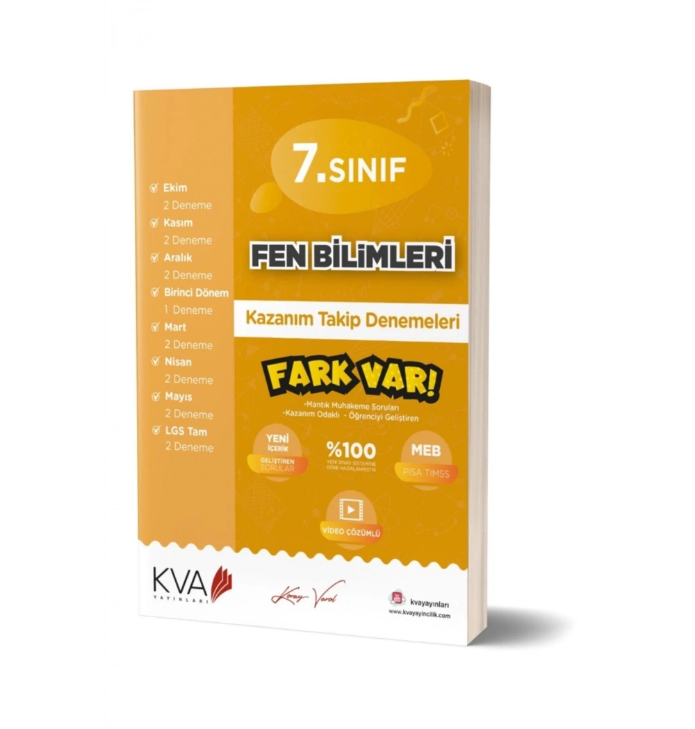 Kva 7.Sınıf Fen Bilimleri Kazanım Takip Denemeleri  Koray Varol Akademi