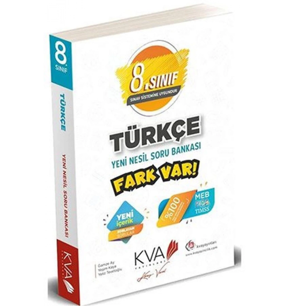 Koray Varol 8.Sınıf Türkçe Yeni Nesil Soru Bankası Fark Var