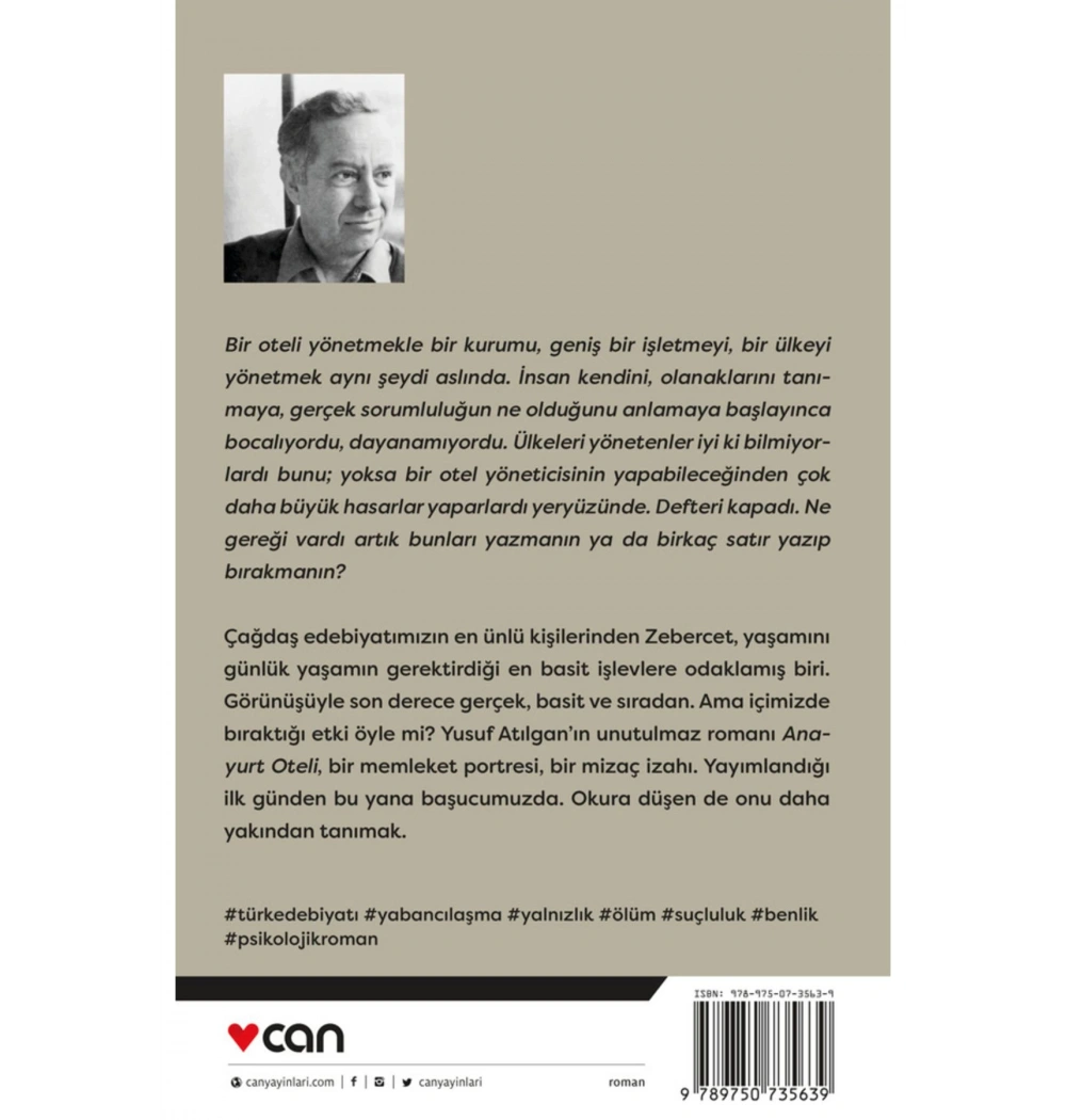 Anayurt Oteli Yusuf Atılgan Can Yayın