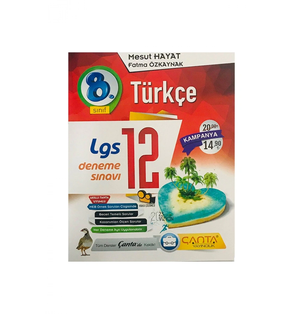 Çanta 8.Sınıf Türkçe 12 Deneme Sınavı