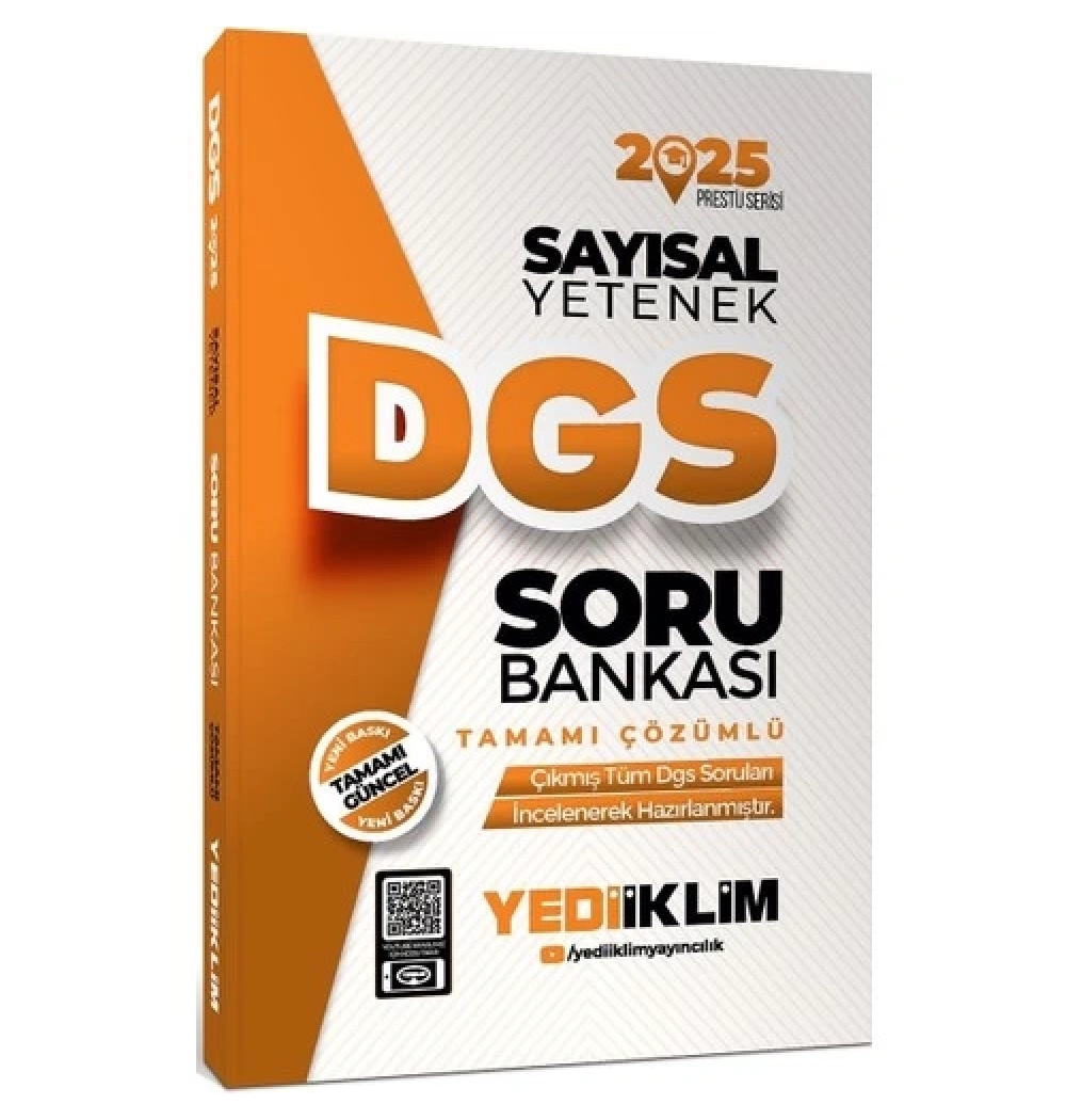 2025 Dgs Sayısal Yetenek Çözümlü Soru Bankası  Yediiklim