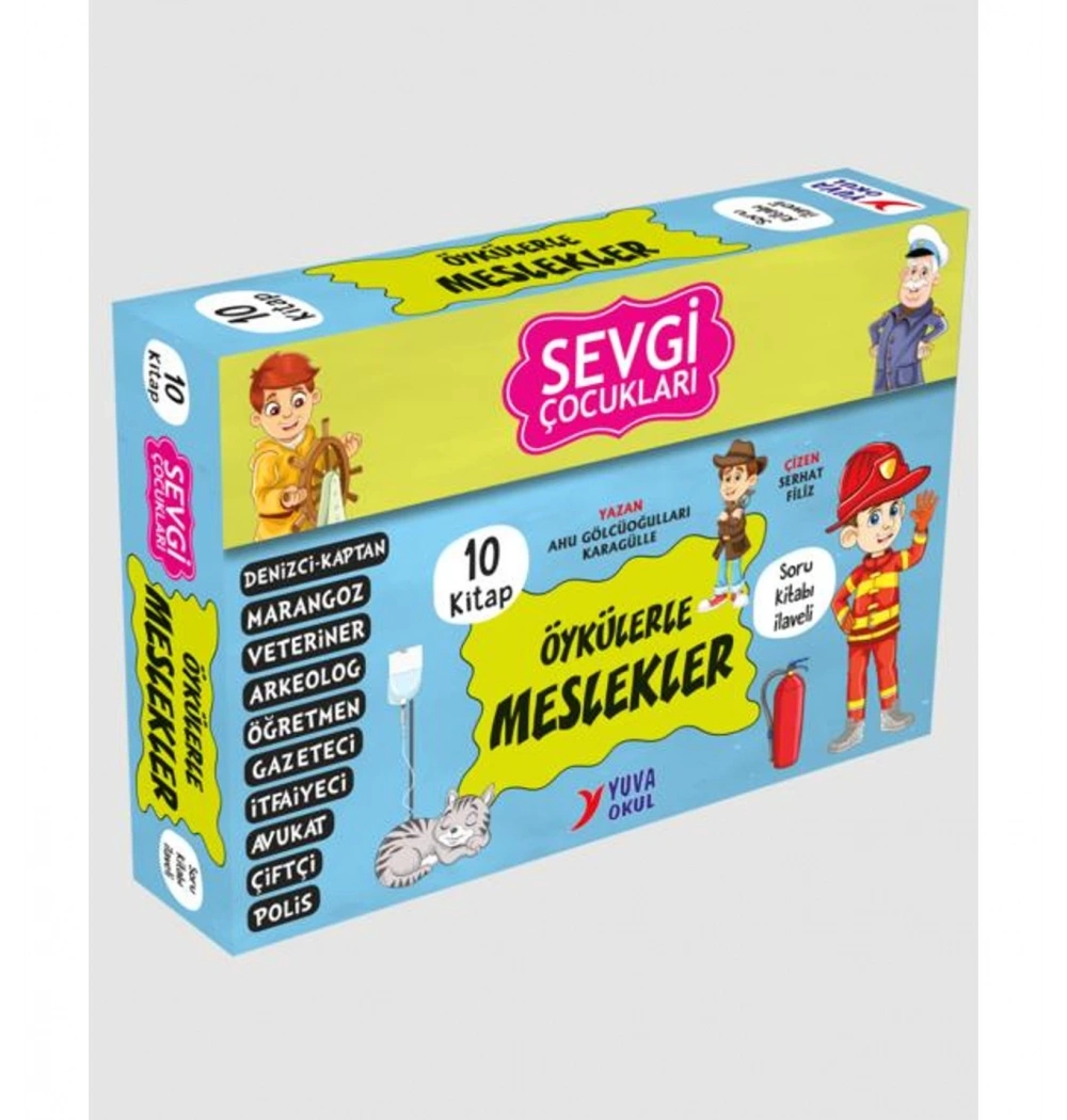 Sevgi Çocukları Öykülerle Meslekler 3-4 Sınıf  10 Kitap  Yuva Yayın
