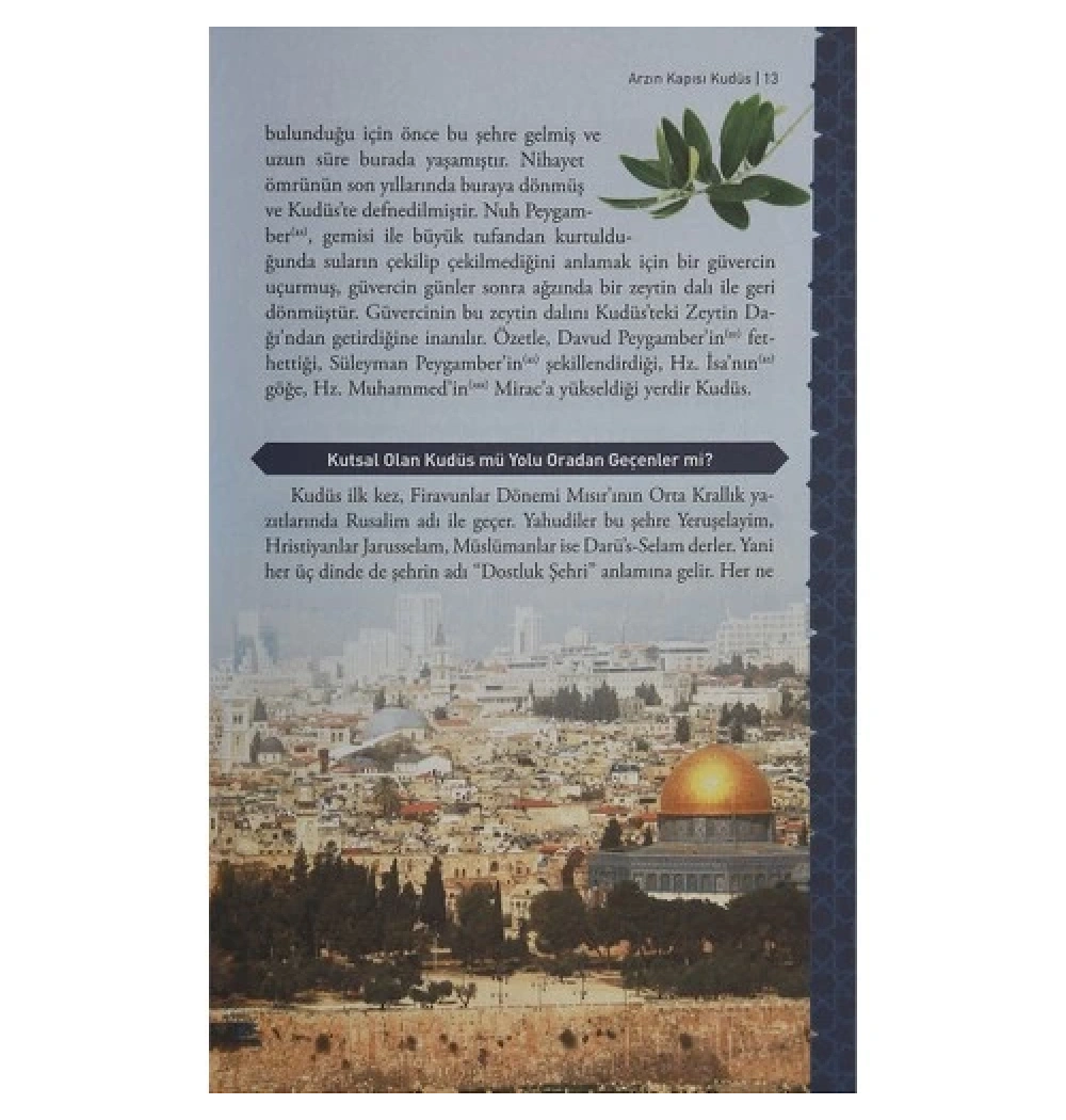 Arzın Kapısı Kudüs -Talha Uğurluel Timaş Yayınları