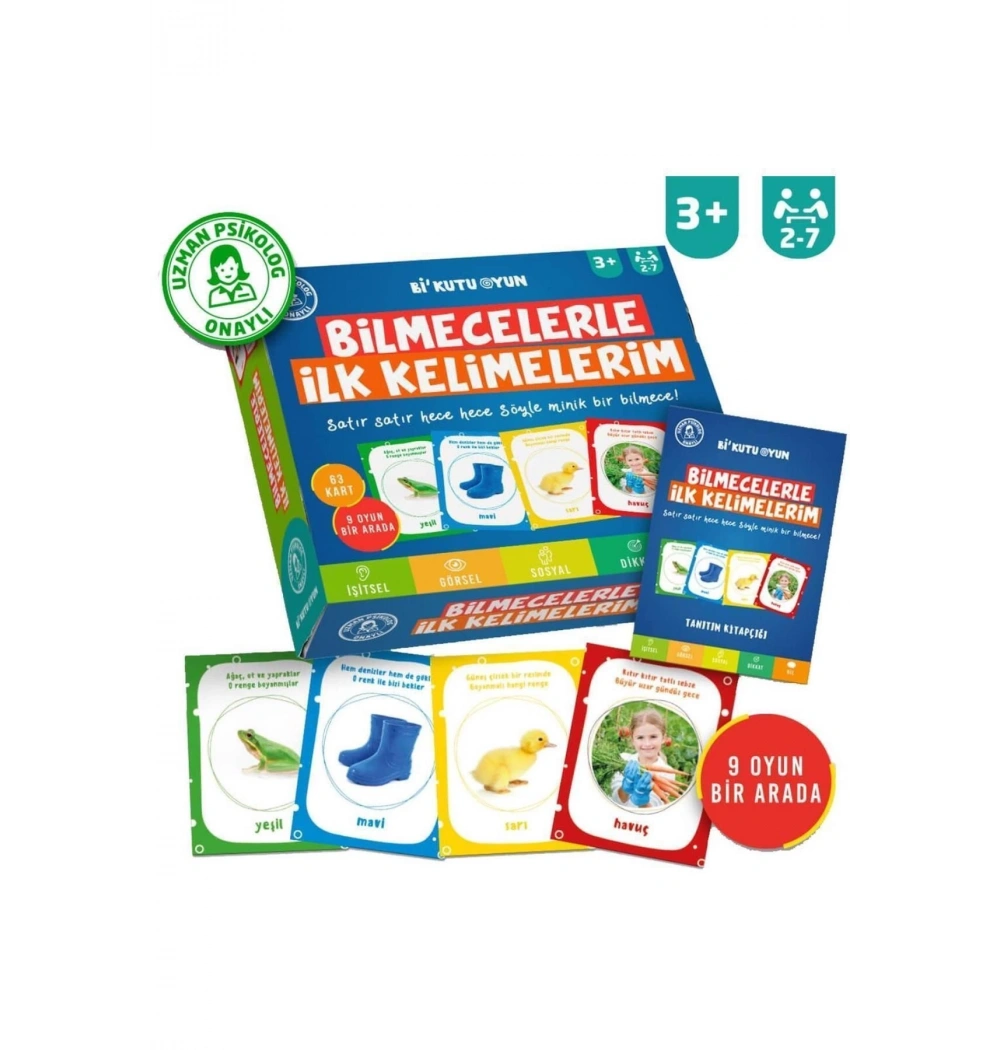 Bilmecelerle İlk Kelimelerim Kutu Oyun 3+Yaş Bi Kutu Oyun