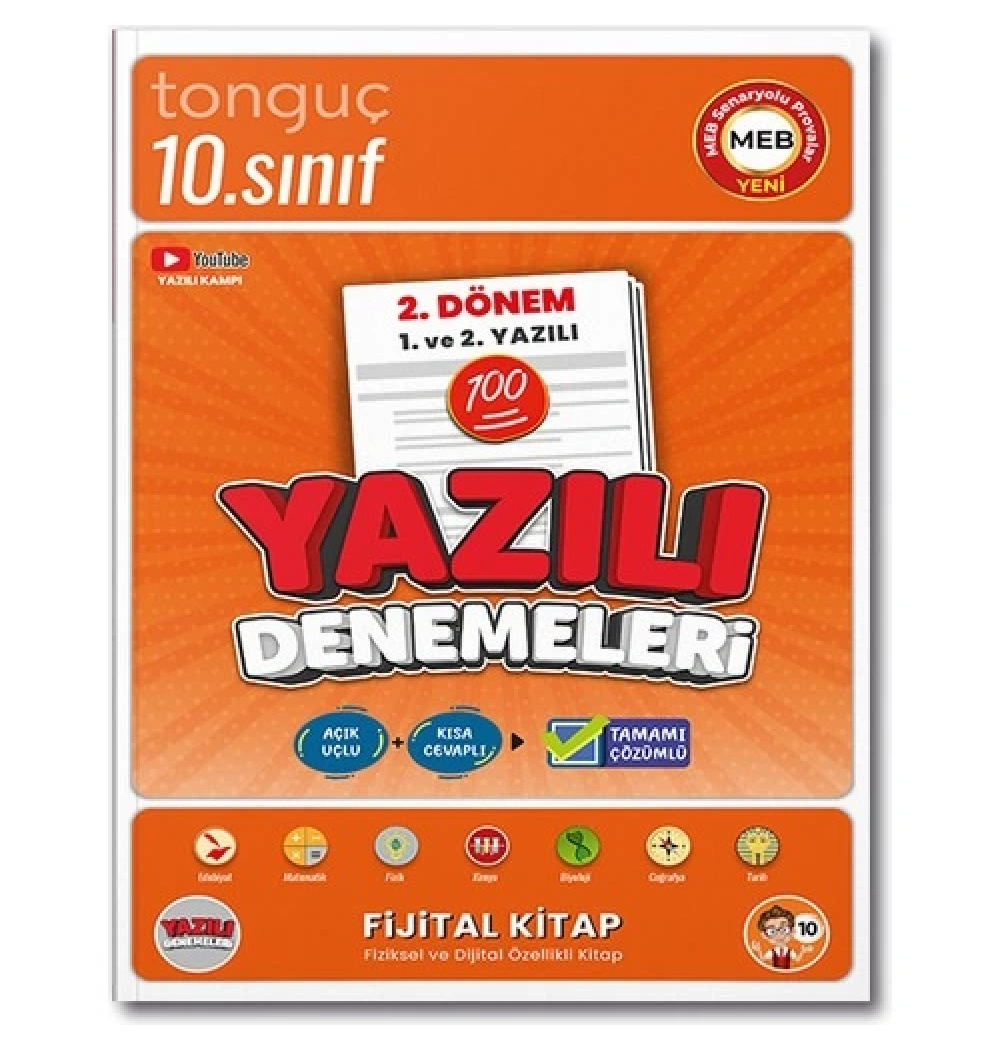 Tonguç 10.Sınıf 2.Dönem Yazılı Denemeleri Fijital Kitap