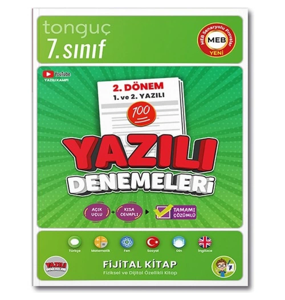 Tonguç 7.Sınıf 2.Dönem Yazılı Denemeleri Fijital Kitap