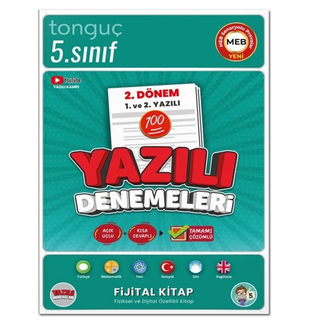Tonguç 5.Sınıf 2.Dönem Yazılı Denemeleri Fijital Kitap