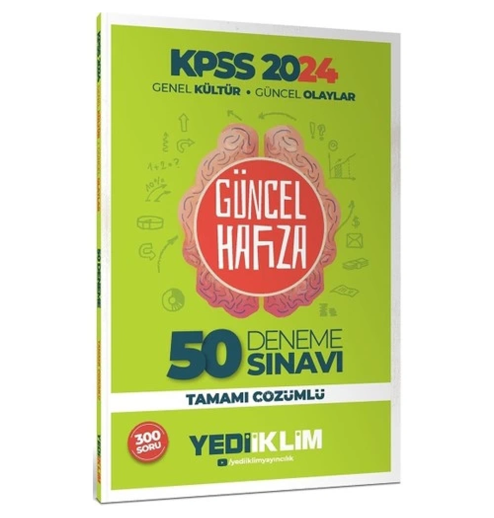 Kpss 2024 Gk Gy Güncel Hafıza 50 Çözümlü Deneme  Yediiklim