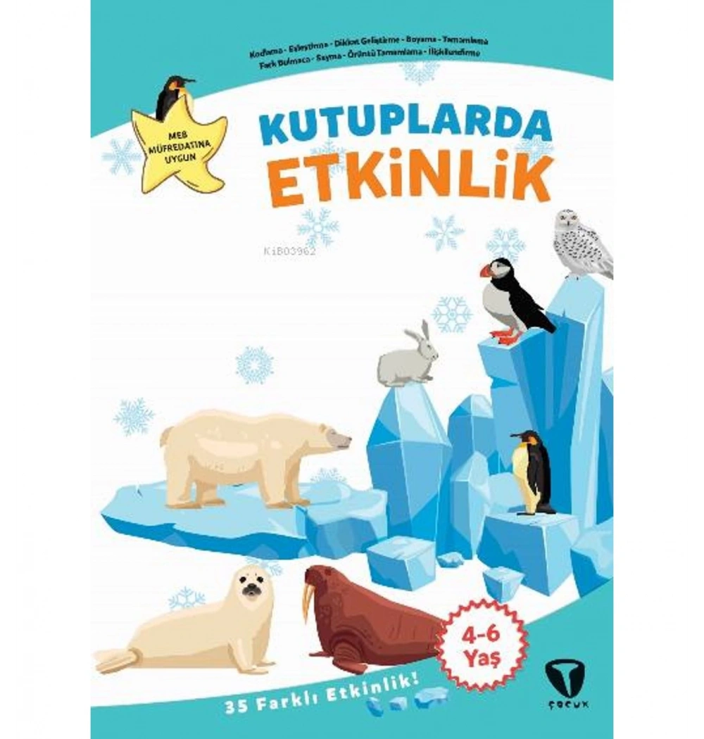 Kutuplarda 35 Etkinlik 4-6 Yaş Kodlama Dikkat Geliştirme Örüntü Turkuvaz