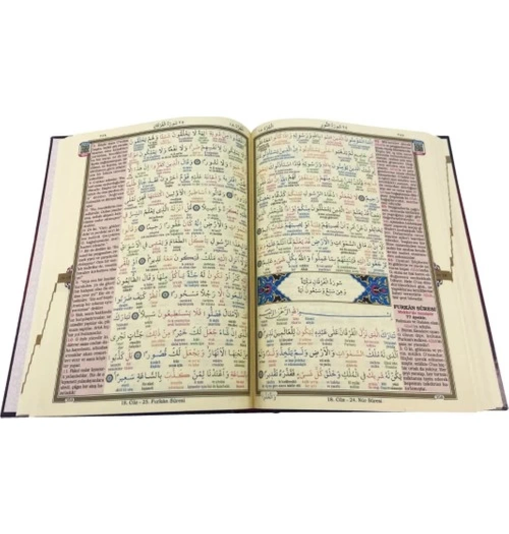 Merve Meal Cami Boy 5 Li Satırarası Kelime Meal+Türkçe Okunuş  10 Farklı Dilde Meal Dinlem