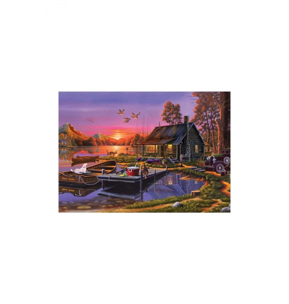 Ks Games Puzzle 2000 Parça Lakeside Cottage