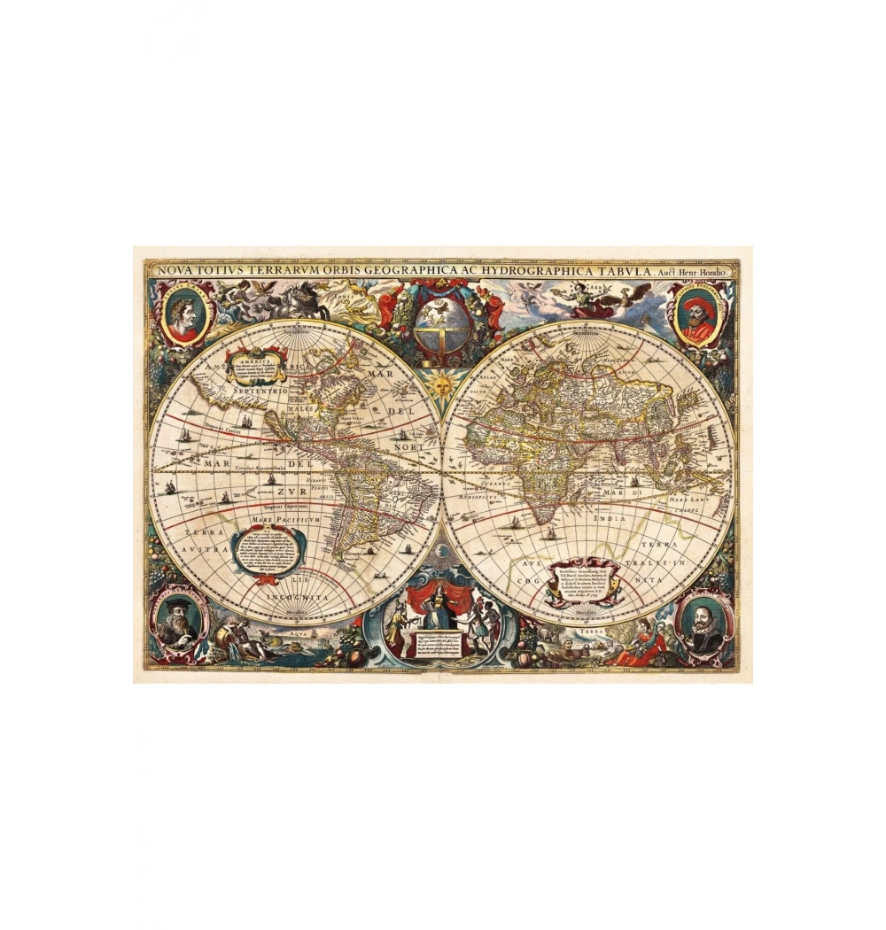 Ks Games Puzzle 2000 17Th Century World Map