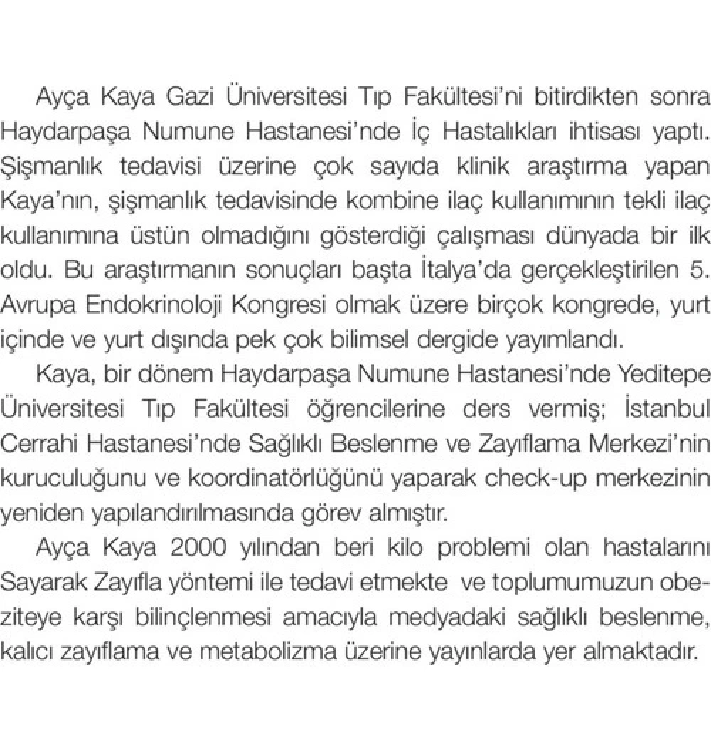 Sayarak Zayıfla 5333  -  Dr. Ayça Kaya - Doğan Kitap