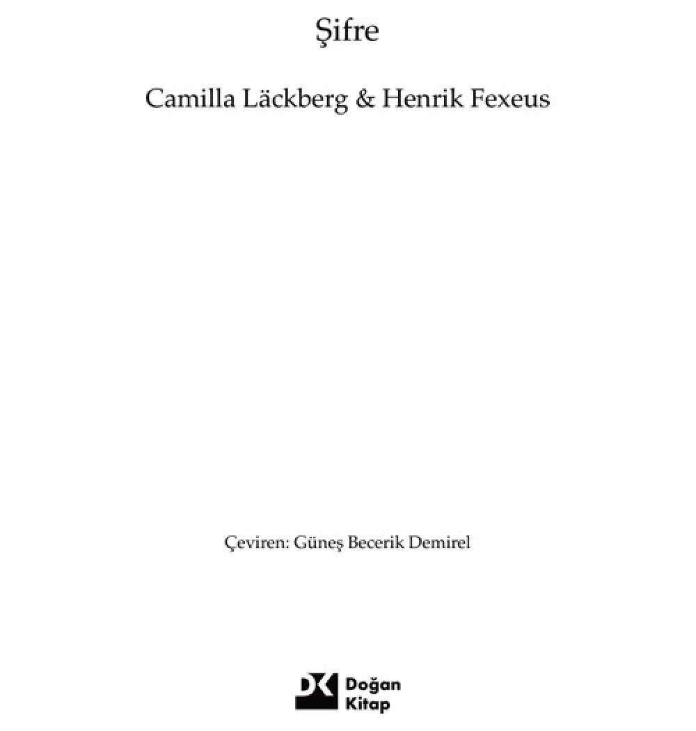 Şifre Camılla Lackberg Doğan Kitap