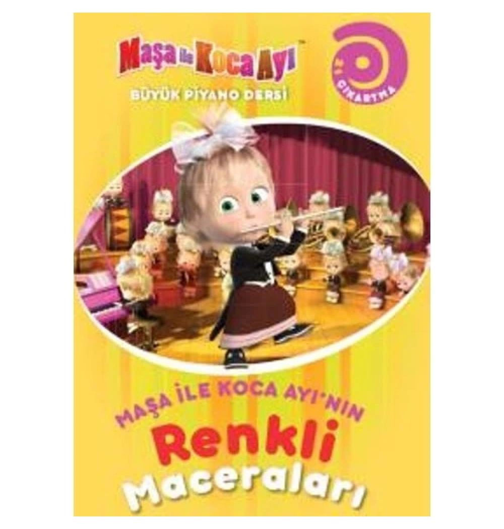 Maşa İle Koca Ayının Renkli Çıkartma Hediyeli Maceraları Büyük Piyano Dersi   Doğan