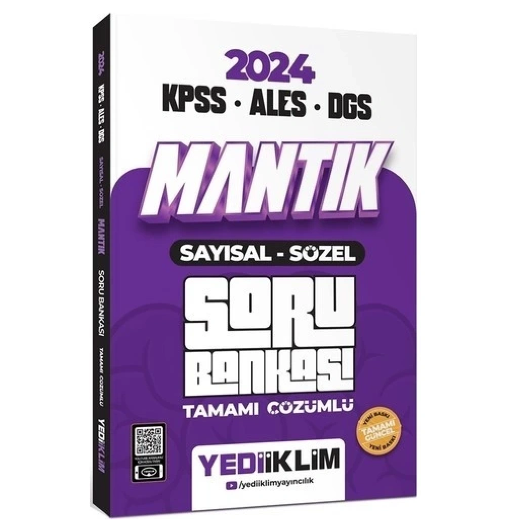 2024 Kpss Ales Dgs Mantık Sayısal Sözel Soru Bankası  Yediiklim