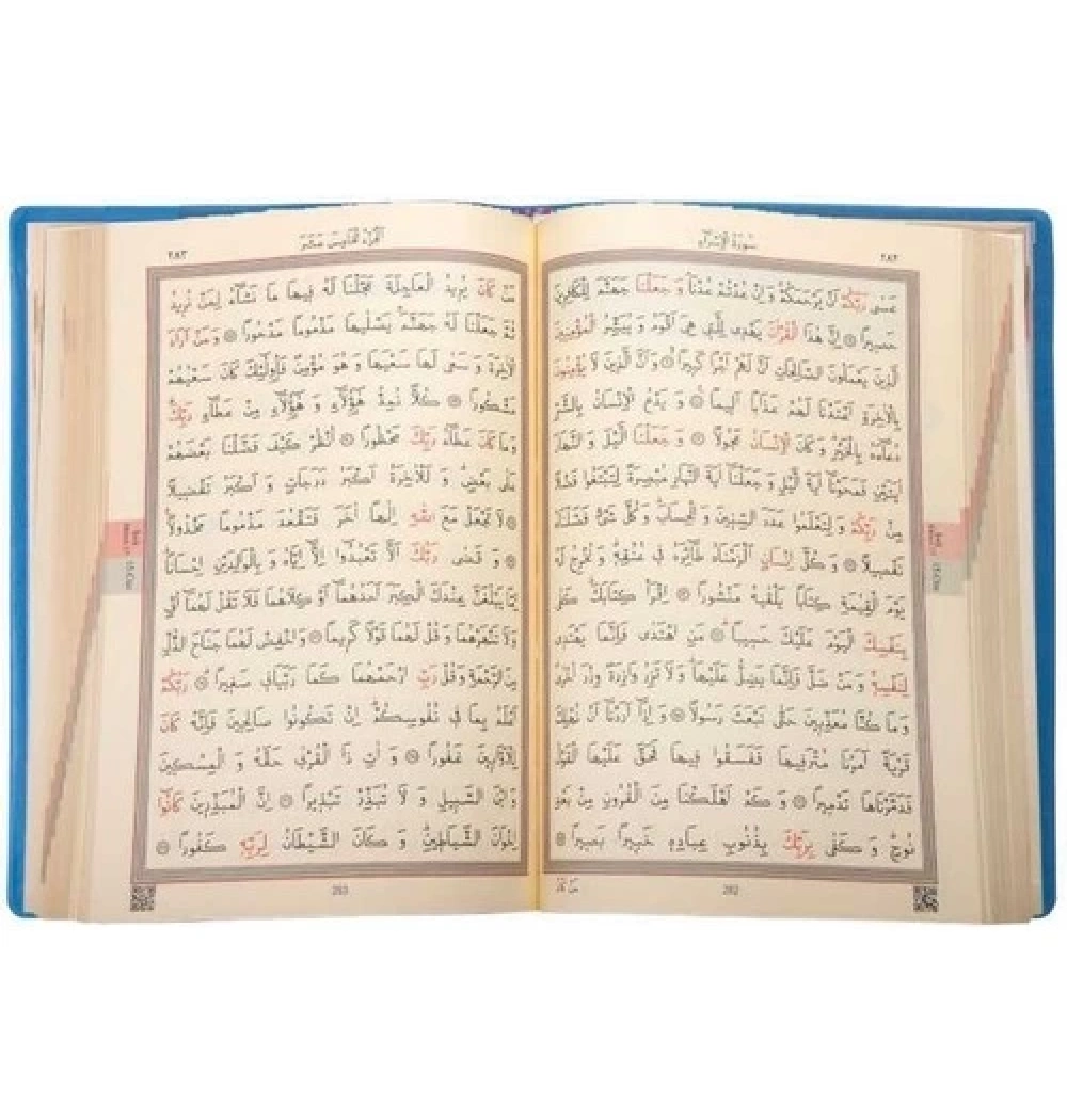 Hayrat Çanta Boy 2 Renk Fermuarlı Kuranı Kerim  Mavi Renk