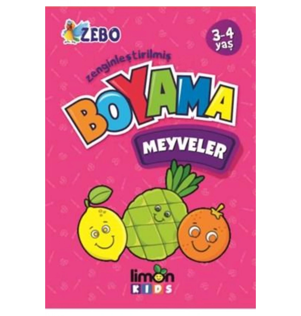 Boyama Meyveler 3-4 Yaş Limon  Kids