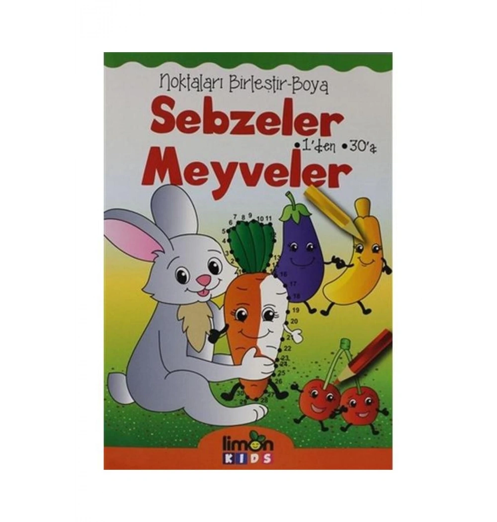 Noktaları Birleştir Boya Sebzeler Meyveler Limon Kids