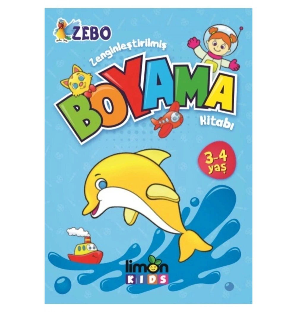 Zebo Boyama Kitabı 3-4 Yaş Limon Kids