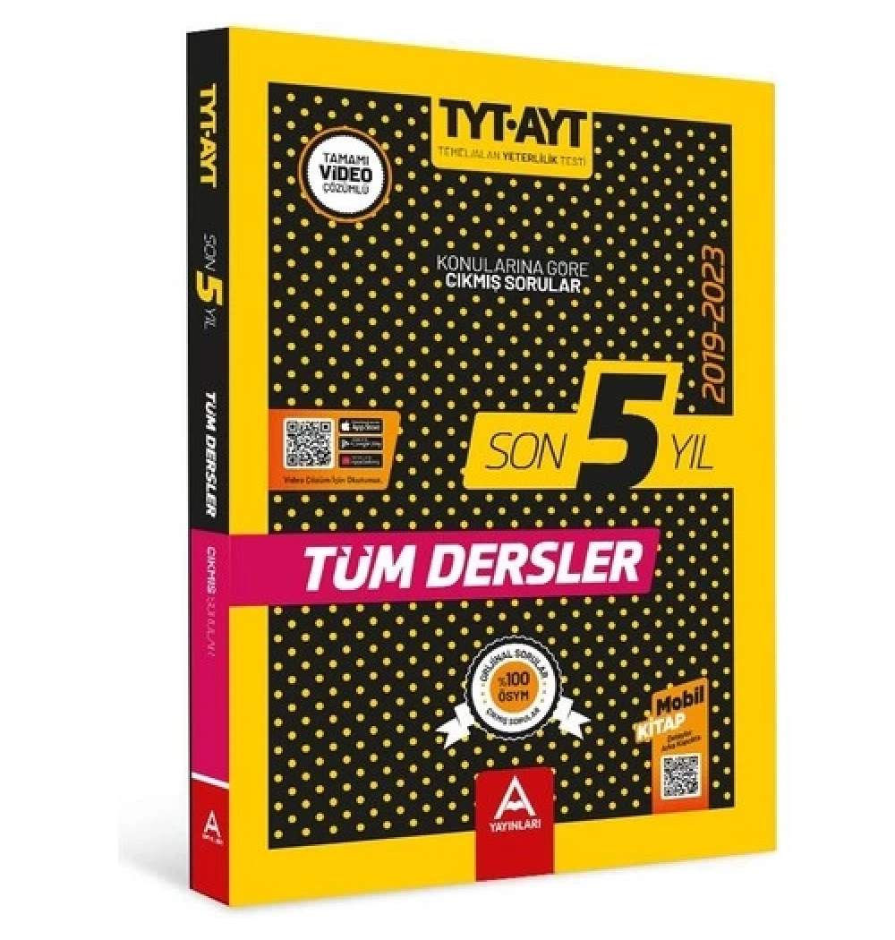 Tyt Ayt Tüm Dersler 2019-2023 Konularina Göre Çıkmış Sorular A Yayınları