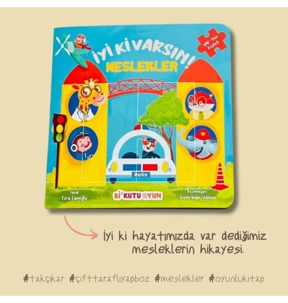 İyi Ki Varsın Meslekler Yapbozlu Kitap Bikutu Oyun