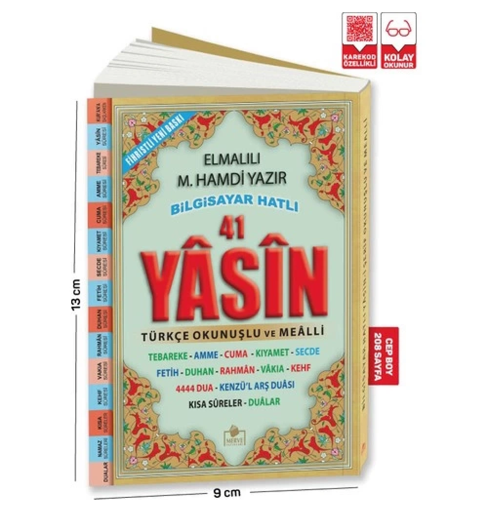 Merve Yasin Şerif 004 Çanta Boy Türkçeli ( 208 Sayfa)