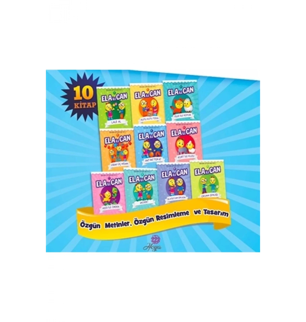 Ela İle Can Okuma Kitapları 10 Lu Set Mini Boy Hoya Yayın