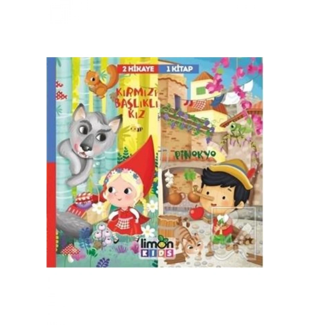 2 Hikaye 1 Kitap Kırmızıbaşlıklı Kız -Pinokyo
