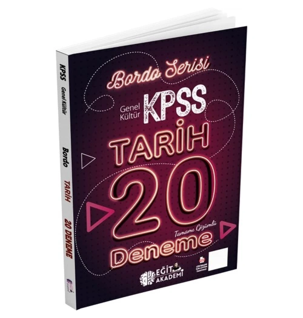 Kpss Gk Tarih Çözümlü 20 Deneme Bordo Serisi  Eğit Akademi