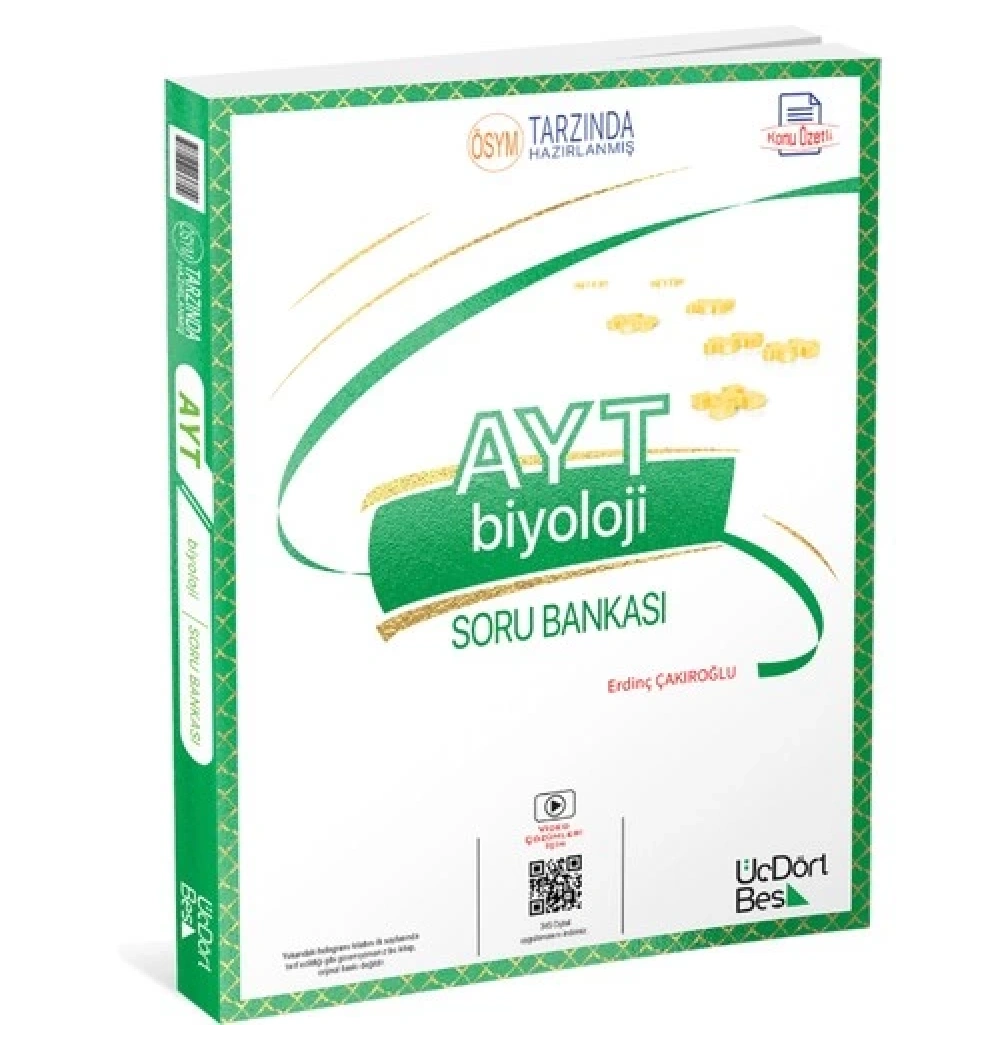 Ayt Biyoloji Soru Bankası Üçdörtbeş Yayın