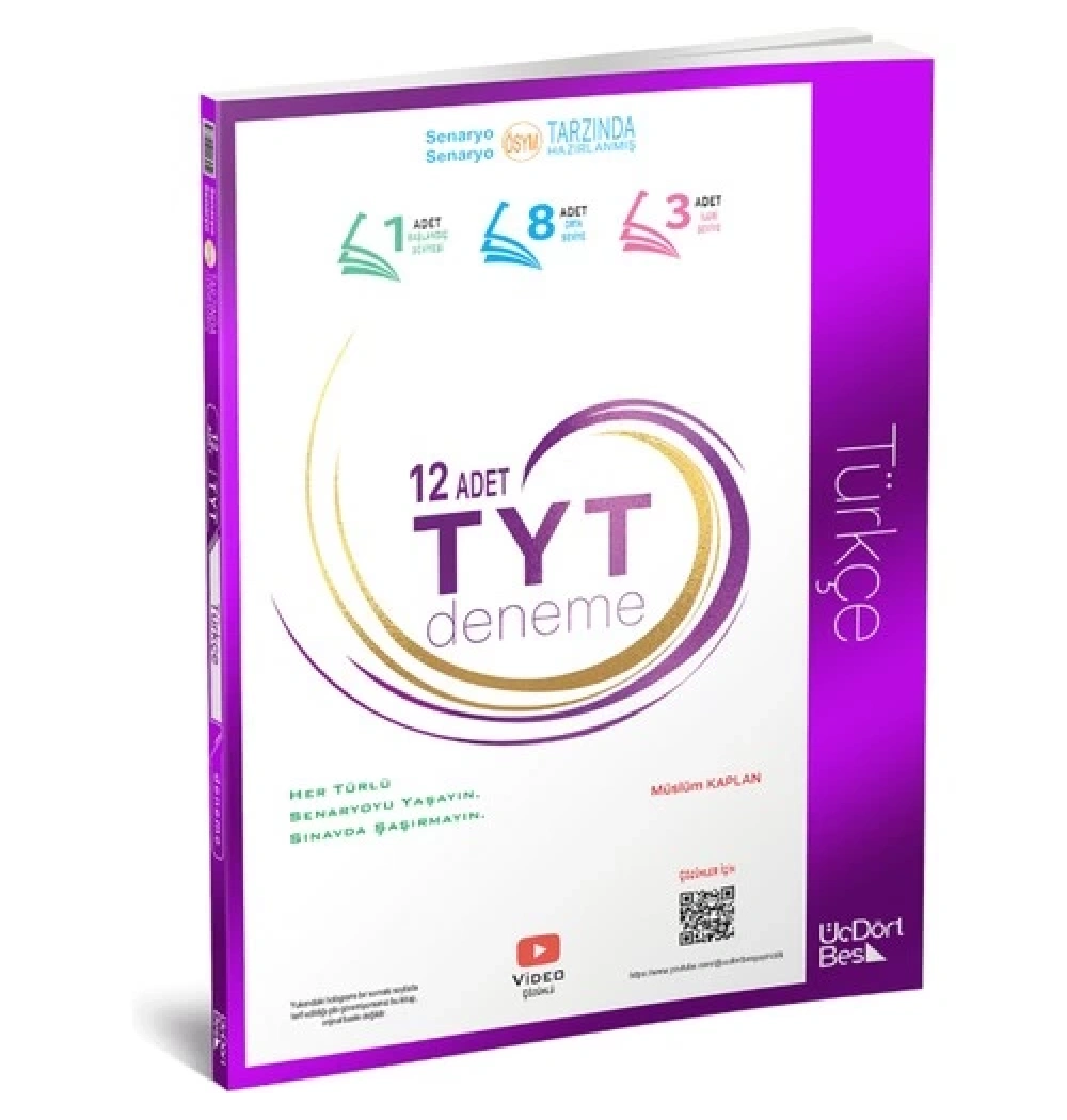 Tyt Türkçe 12 Deneme  Üç Dört Beş