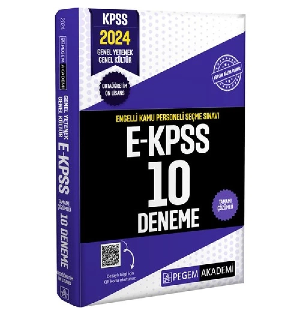 Pegem 2024 Ekpss Gy Gk Ortaöğretim Önlisans 10 Çözümlü Deneme