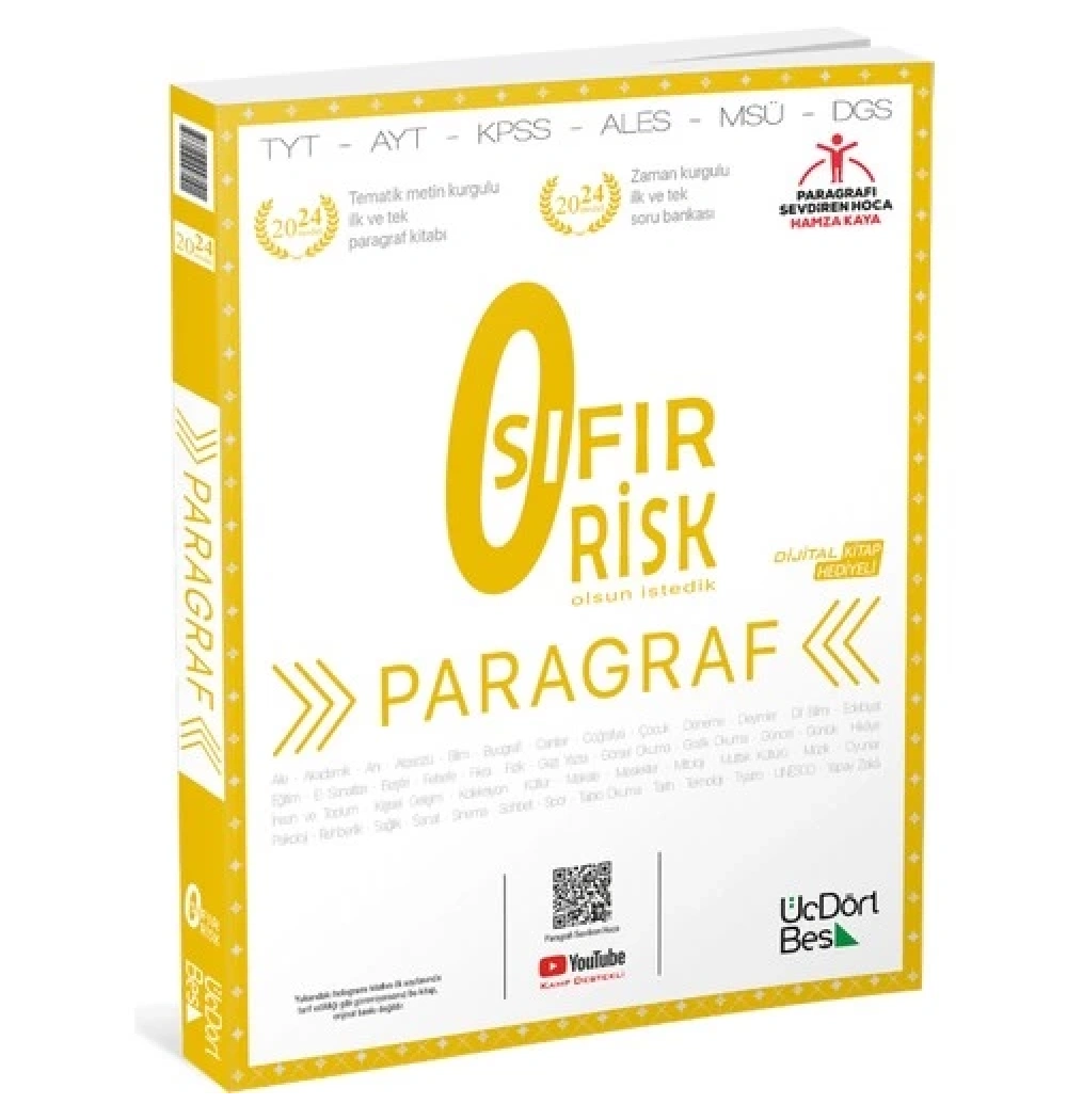 Tyt Paragraf Sıfır Risk Soru Bankası  Üçdörtbeş Yayın