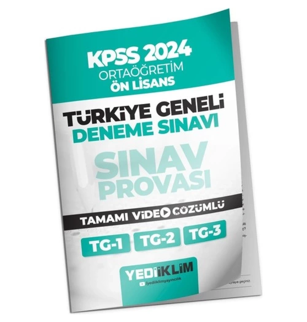 2024 Kpss Ortaöğretim Önlisans Türkiye Geneli Deneme -1  Yediiklim