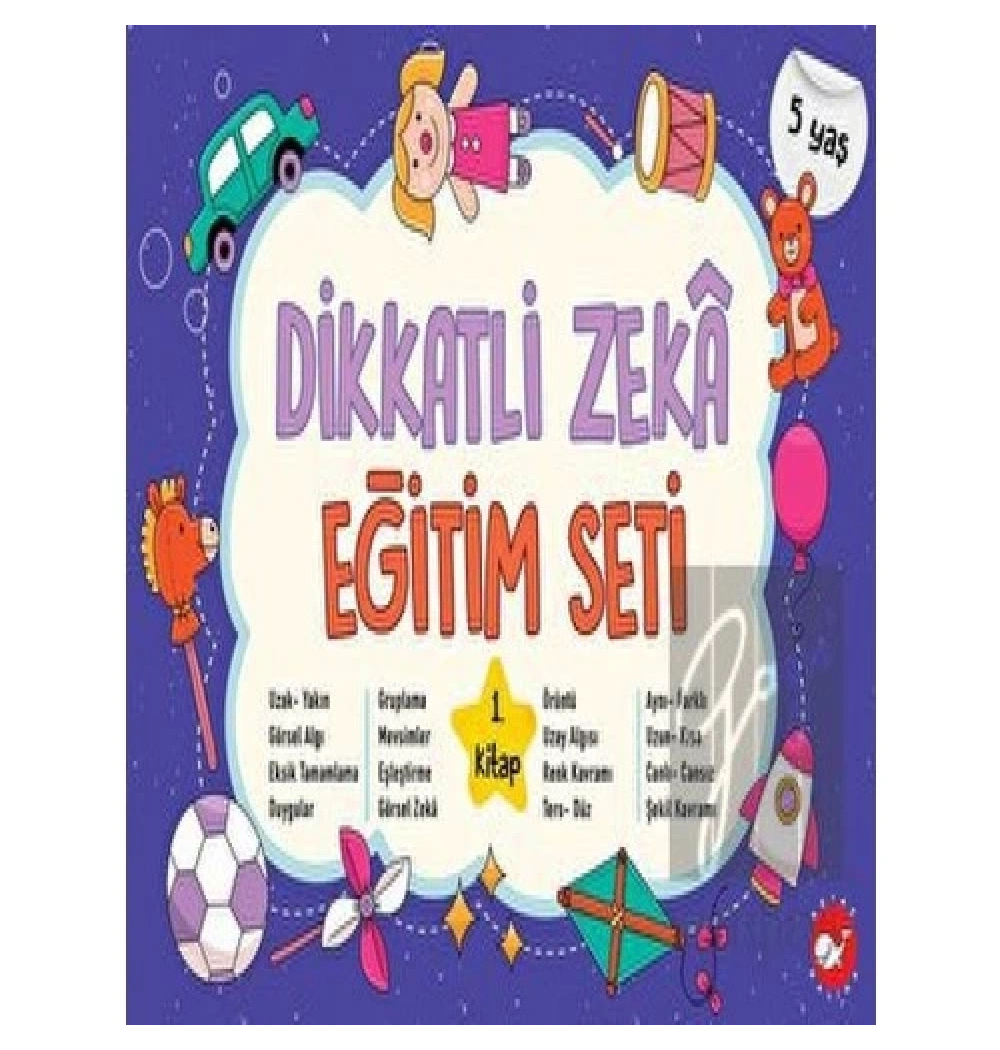 Dikkatli Zeka Eğitim Seti 5 Yaş  1.Kitap Beyaz Balina