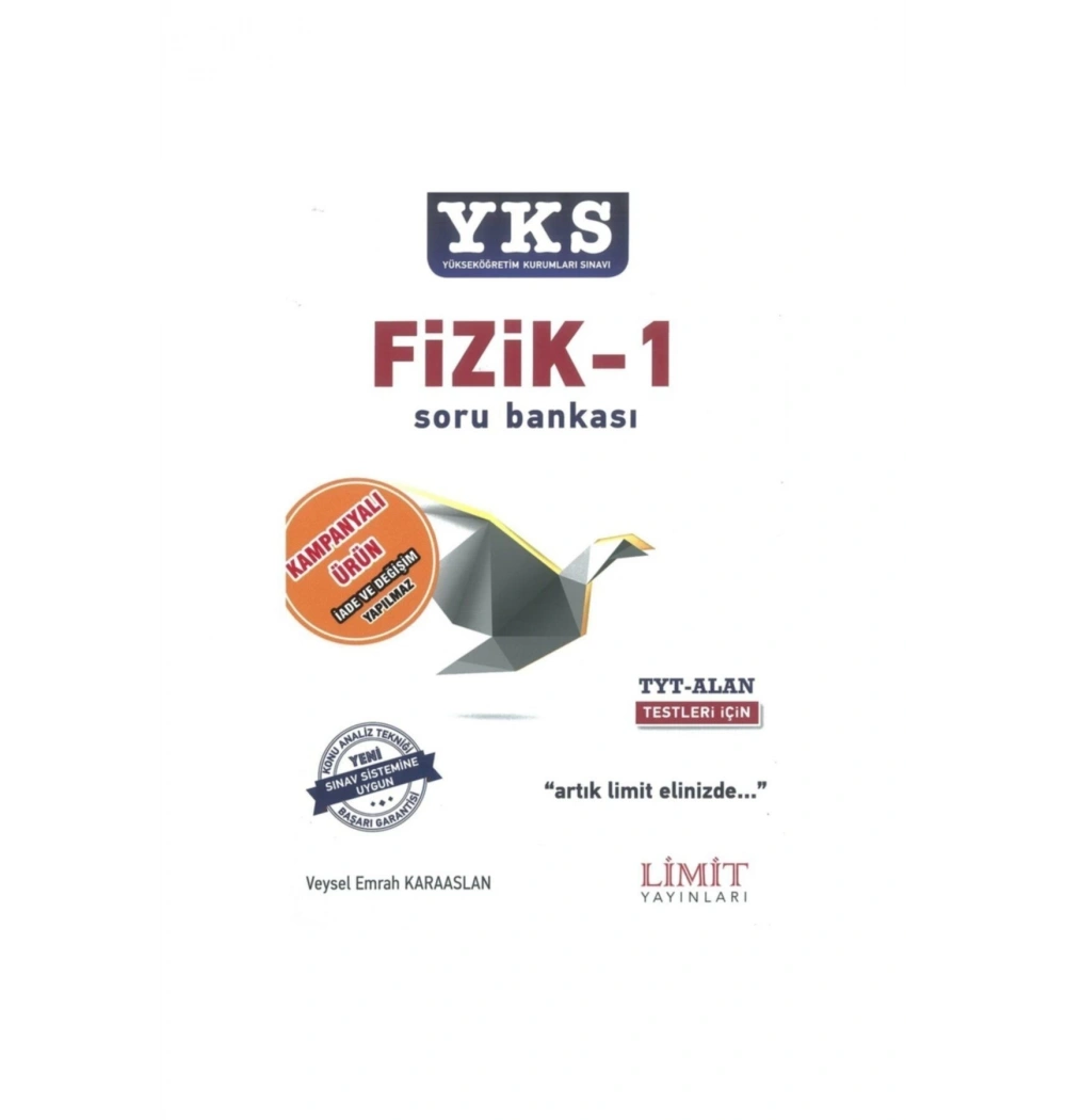 *Kampanya* Limit Yks Fizik 1 Soru Bankası Tyt Alan Testleri İçin
