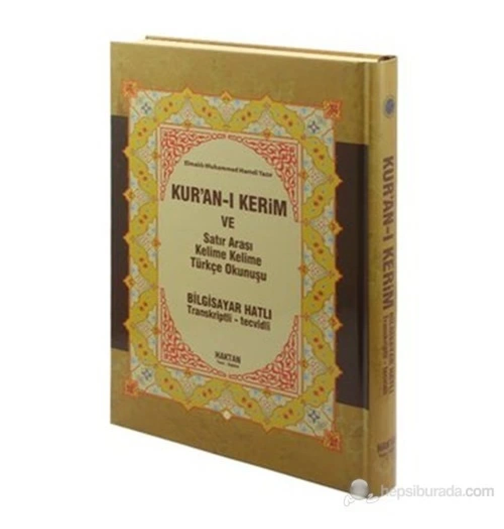 Haktan Cami Boy Satıraltı Kelime Kelime Türkçe Okunuşlu Mealli 3 Lü Kuranı Kerim H-17
