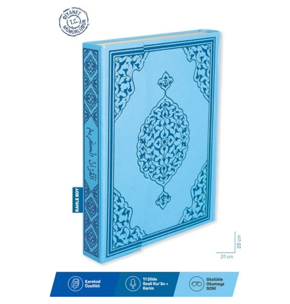 Merve Rahle Boy Kuranı Kerim Mavi Renk