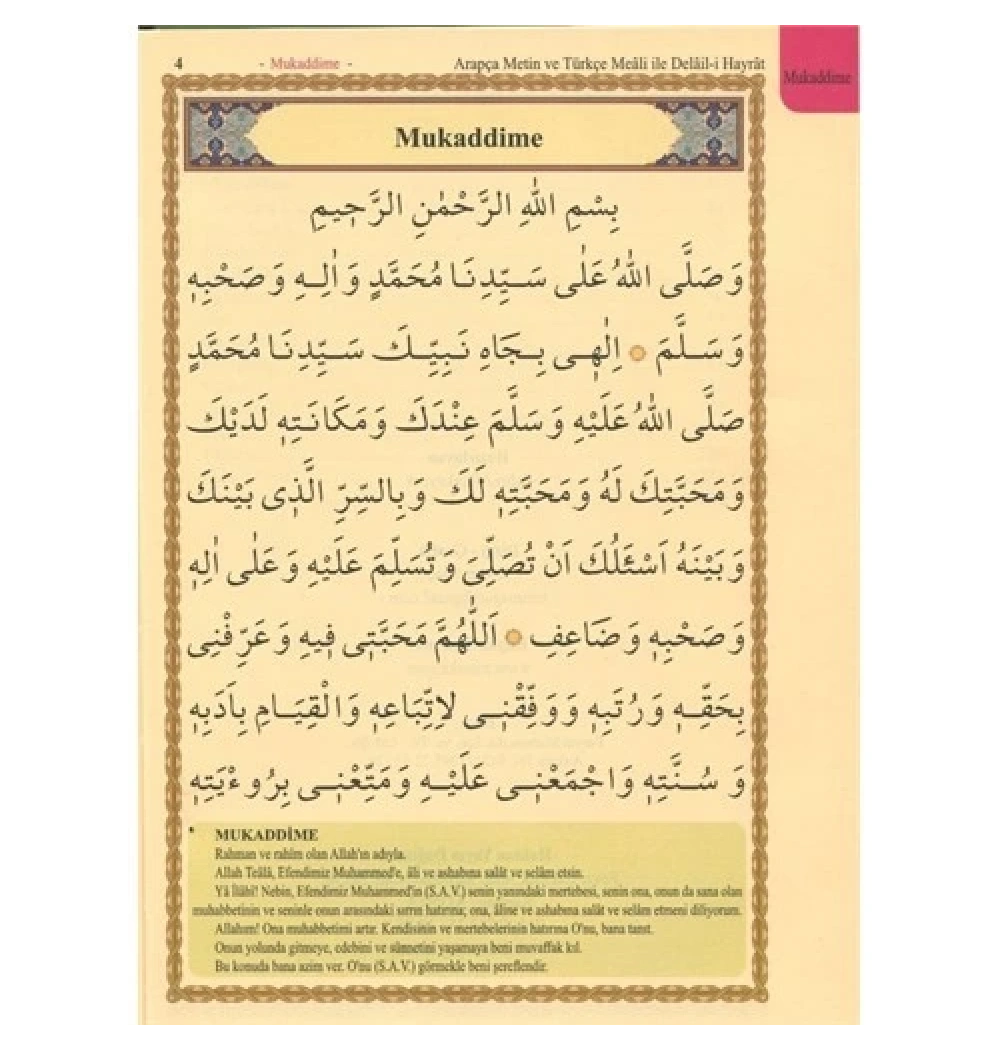 Haktan Delailül Hayrat Arapça Metinli H-26 Orta Boy Mealli Yeşil Renk