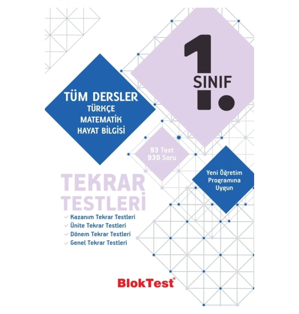 Bloktest  1.Sınıf Tüm Dersler Tekrar Testleri