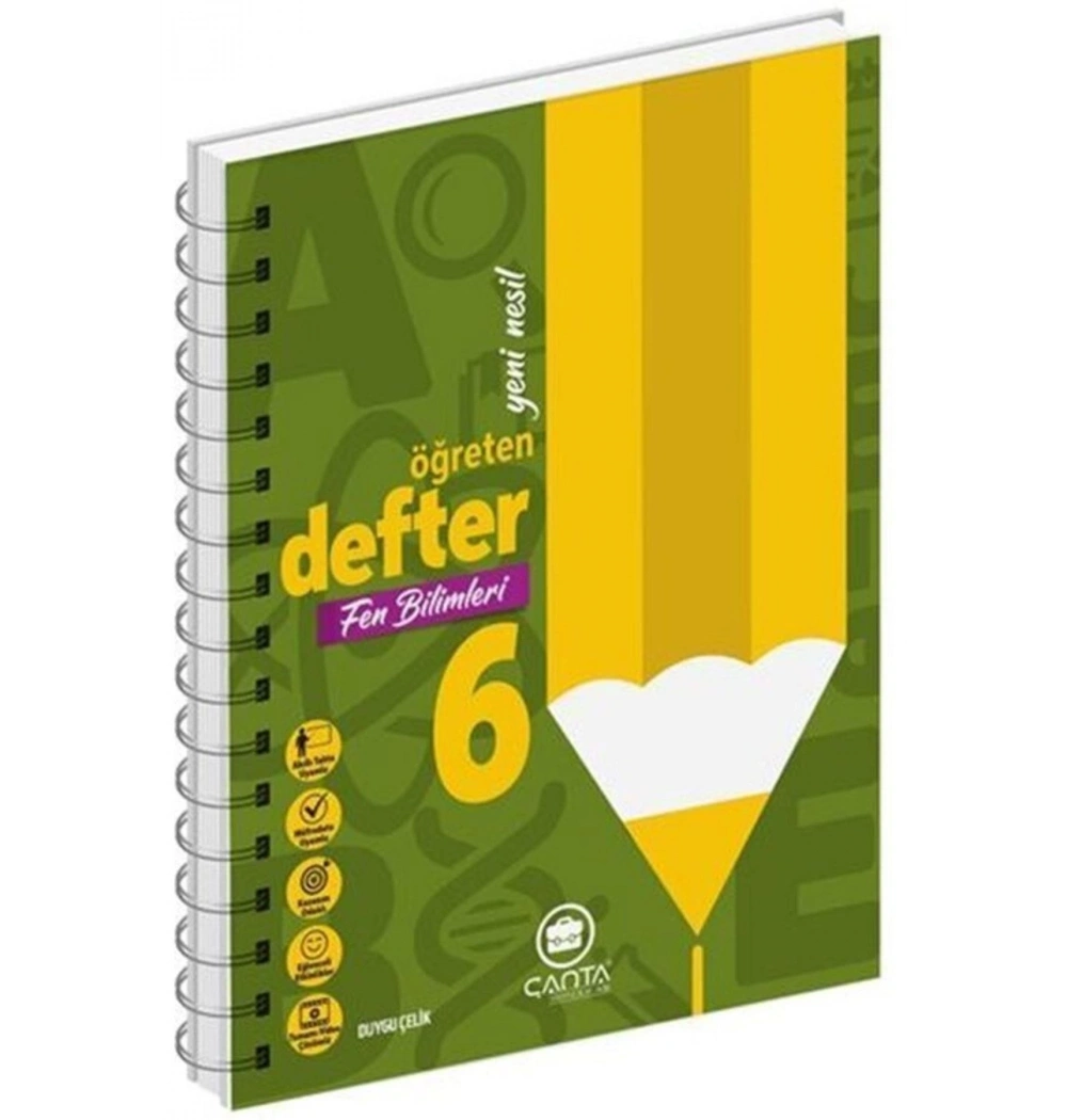 Çanta 6.Sınıf Fen Bilimleri Öğreten Defter