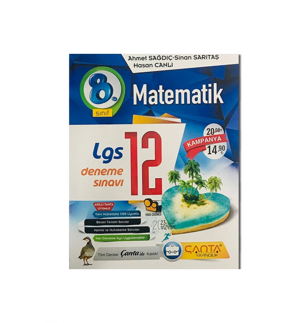 Çanta 8.Sınıf Matematik 12 Deneme Sınavı