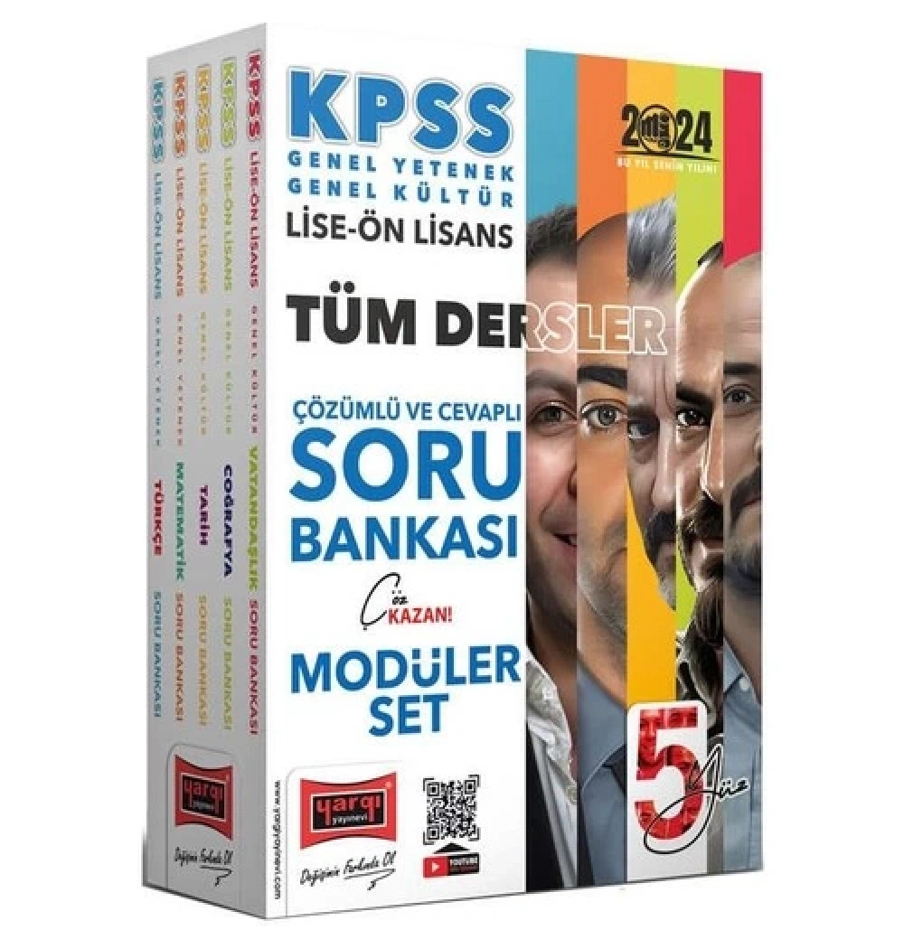 Yargı 2024 Kpss Gy Gk Lise Önlisans Tüm Dersler Soru Bankası Modüler Set 5 Li