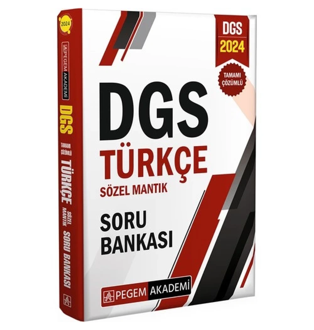 Pegem 2024 Dgs Türkçe Sözel Mantik Çözümlü Soru Bankası