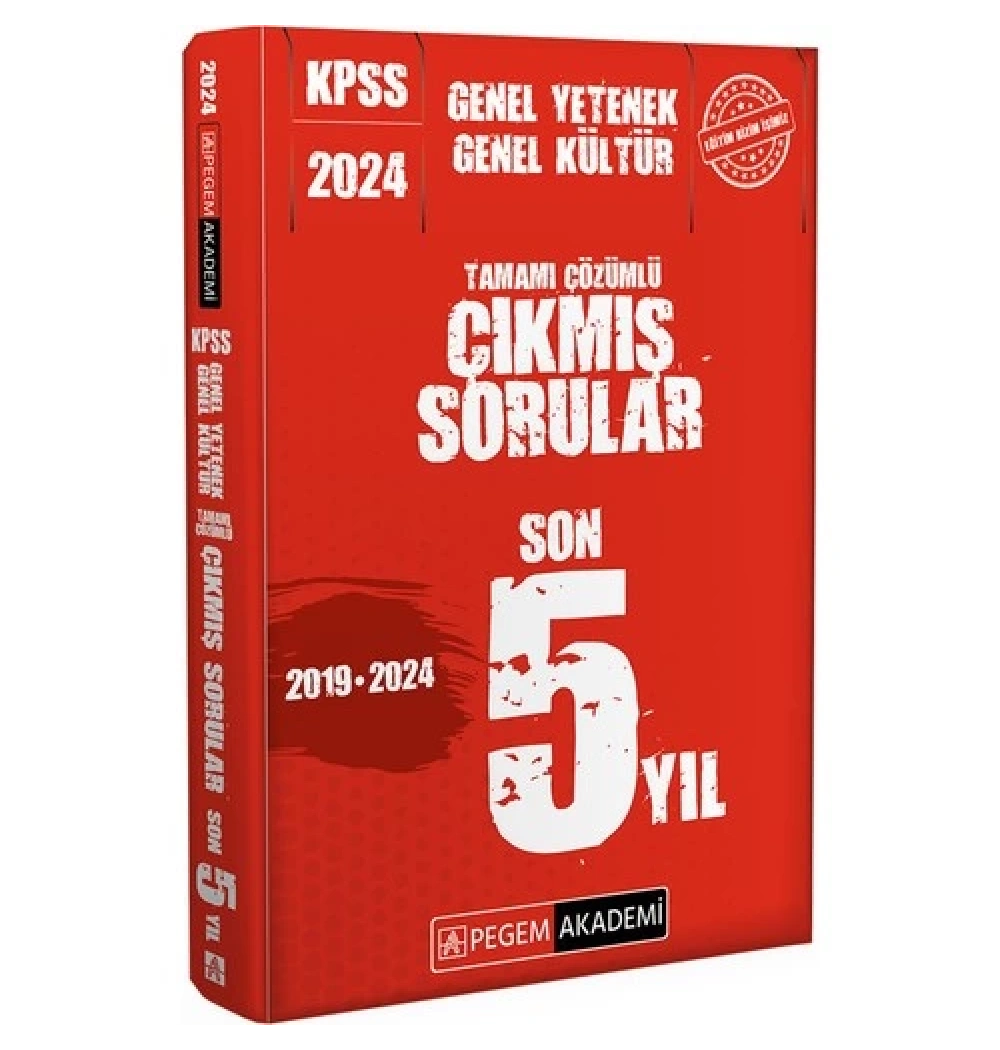 Pegem 2024 Kpss Gy Gk Son 5 Yıl Çıkmış Çözümlü Sorular